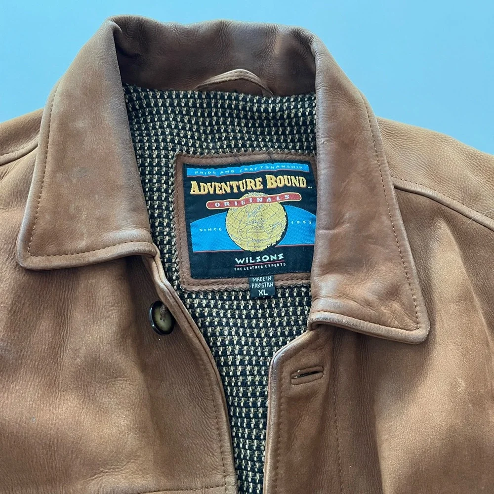 Vintage Chore Jacket Wilson’s Leather w Wool Lining Men’s XL EUC High Quality